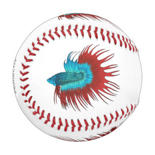 Pelota De Béisbol Ilustracion de personalizado de peces de cola cruz