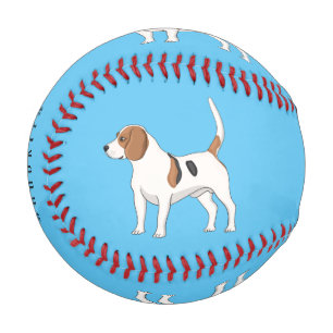 Pelota De Béisbol Ilustracion de personalizado de perro Beagle