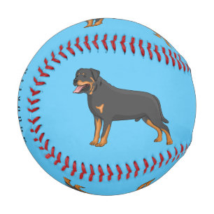 Pelota De Béisbol Ilustracion de personalizado de perro de Rottweile