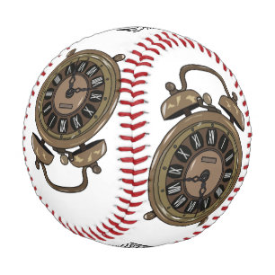 Pelota De Béisbol Ilustracion de personalizado de reloj de alarma