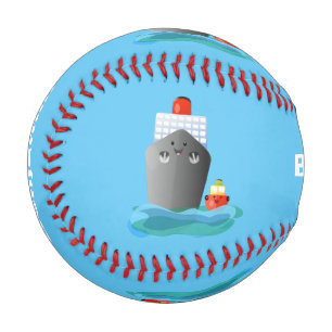 Pelota De Béisbol Ilustracion de personalizado de remolcador de barc