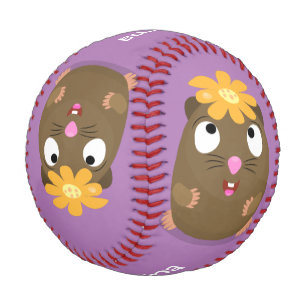 Pelota De Béisbol Ilustracion de personalizado feliz de conejillo de