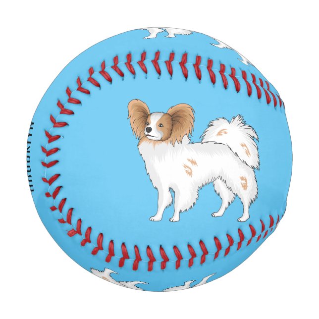 Pelota De Béisbol Ilustracion de personalizado papillon (Anverso izquierdo)