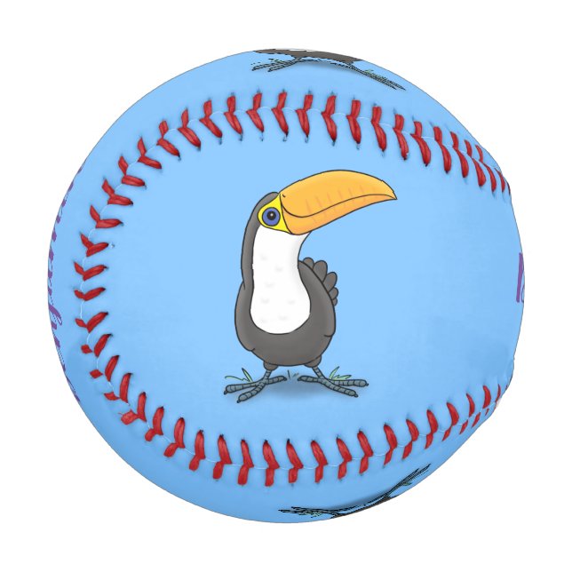 Pelota De Béisbol Ilustracion de personalizado toscano feliz (Anverso izquierdo)