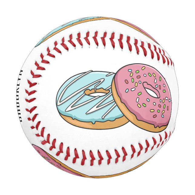 Pelota De Béisbol Ilustracion Donut personalizado (Anverso izquierdo)