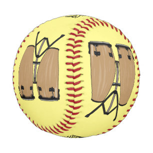 Pelota De Béisbol Ilustracion personalizado Bongo drum