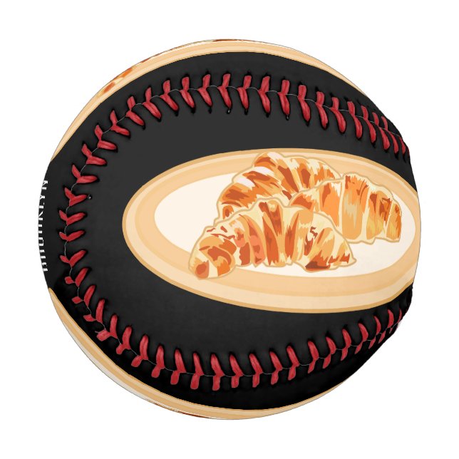 Pelota De Béisbol Ilustracion personalizado croissant (Anverso izquierdo)