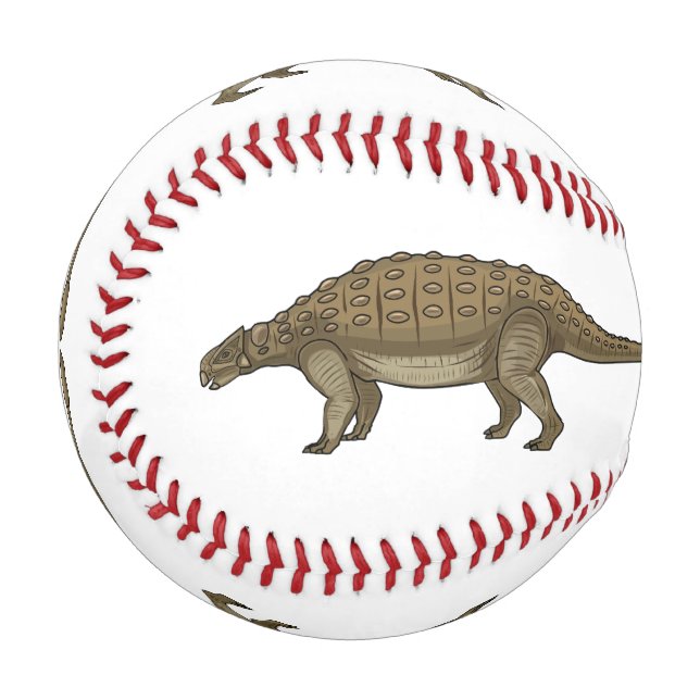 Pelota De Béisbol Ilustracion personalizado de Ankylosaurus (Anverso izquierdo)