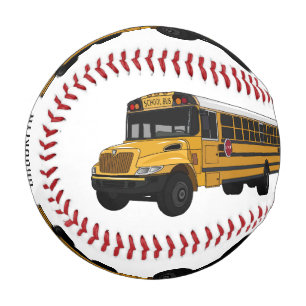 Pelota De Béisbol Ilustracion personalizado de autobús escolar