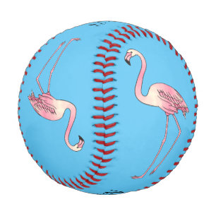 Pelota De Béisbol Ilustracion personalizado de aves de Flamingo