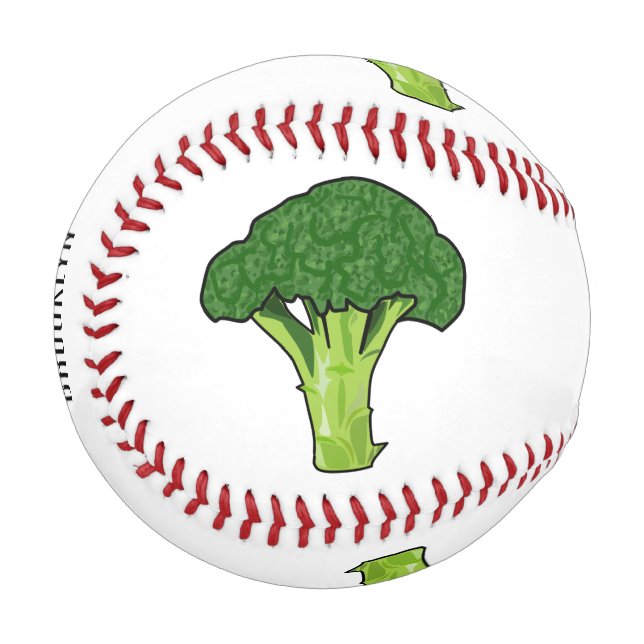 Pelota De Béisbol Ilustracion personalizado de Broccoli (Anverso izquierdo)