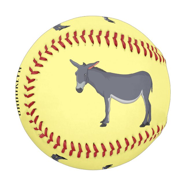 Pelota De Béisbol Ilustracion personalizado de burro (Anverso izquierdo)
