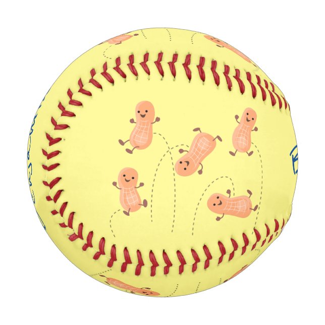 Pelota De Béisbol Ilustracion personalizado de cacahuetes de puenteo (Anverso izquierdo)