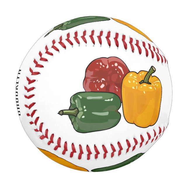 Pelota De Béisbol Ilustracion personalizado de Capsicum (Anverso izquierdo)