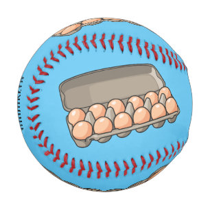 Pelota De Béisbol Ilustracion personalizado de cartón de huevo