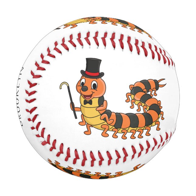 Pelota De Béisbol Ilustracion personalizado de centipede gracioso (Anverso izquierdo)
