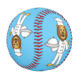 Pelota De Béisbol Ilustracion personalizado de chef de un bonito leó