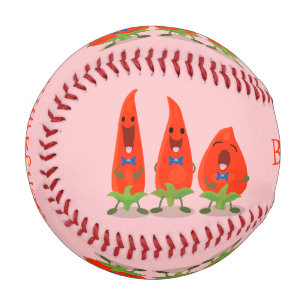 Pelota De Béisbol Ilustracion personalizado de chiles cantantes
