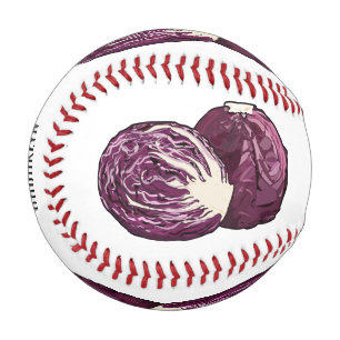 Pelota De Béisbol Ilustracion personalizado de col roja