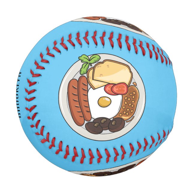 Pelota De Béisbol Ilustracion personalizado de desayuno inglés (Anverso izquierdo)