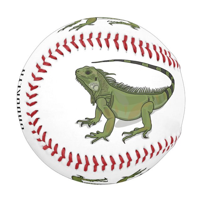 Pelota De Béisbol Ilustracion personalizado de Iguana (Anverso izquierdo)