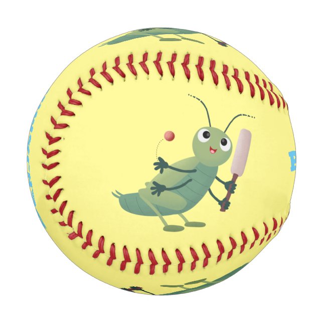 Pelota De Béisbol Ilustracion personalizado de insectos de cricket v (Anverso izquierdo)
