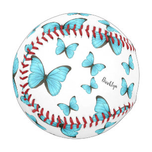 Pelota De Béisbol Ilustracion personalizado de mariposas morfo
