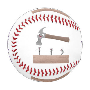 Pelota De Béisbol Ilustracion personalizado de martillo y clavos lin