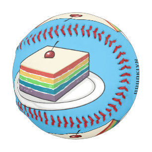 Pelota De Béisbol Ilustracion personalizado de pastel de arcoiris