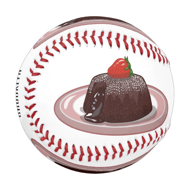 Pelota De Béisbol Ilustracion personalizado de pastelitos de lava de (Anverso izquierdo)