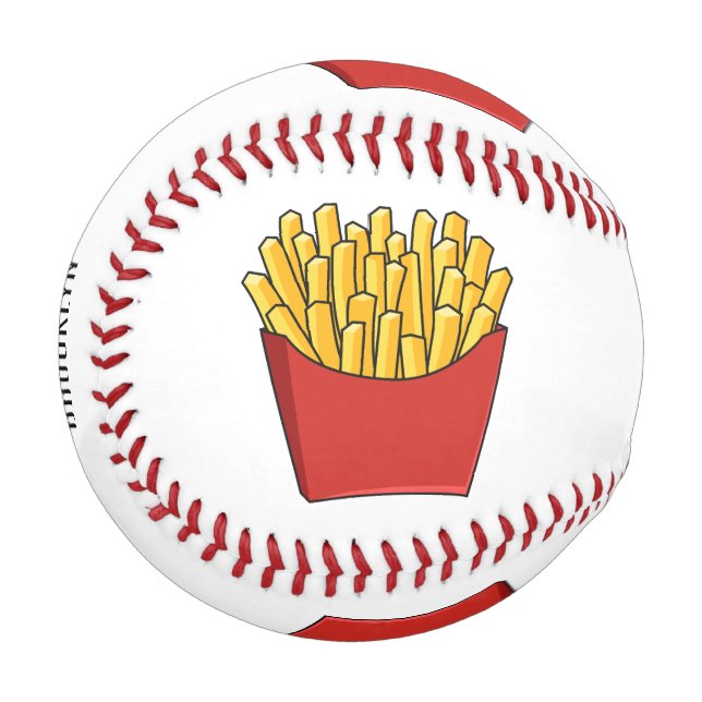 Pelota De Béisbol Ilustracion personalizado de patatas fritas (Anverso izquierdo)