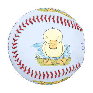 Pelota De Béisbol Ilustracion personalizado de pato amarillo