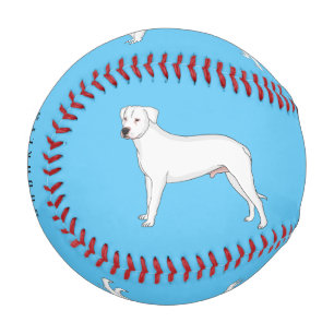 Pelota De Béisbol Ilustracion personalizado de perro argentino Dogo