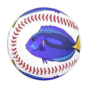 Pelota De Béisbol Ilustracion personalizado de pescado tang azul