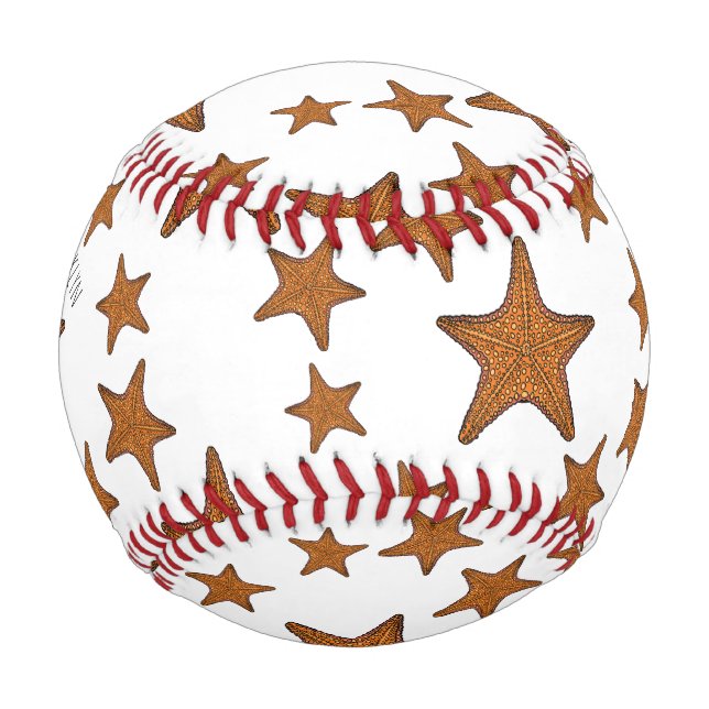 Pelota De Béisbol Ilustracion personalizado de pez estrella (Anverso)