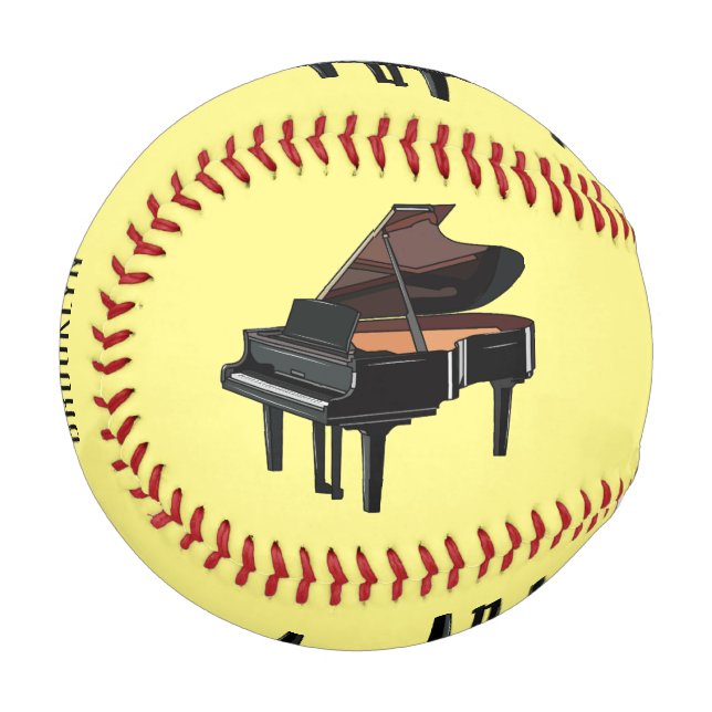 Pelota De Béisbol Ilustracion personalizado de piano (Anverso izquierdo)