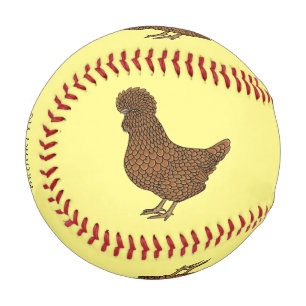 Pelota De Béisbol Ilustracion personalizado de pollo polaco Chamois