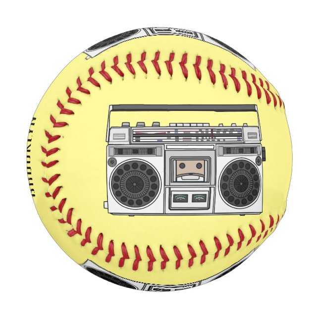 Pelota De Béisbol Ilustracion personalizado de radio (Anverso izquierdo)