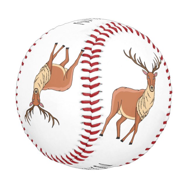 Pelota De Béisbol Ilustracion personalizado de renos (Angular)