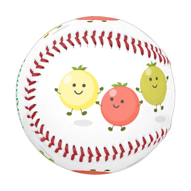 Pelota De Béisbol Ilustracion personalizado de tomates de cerezo (Anverso izquierdo)