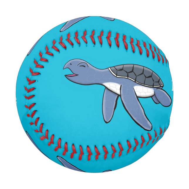 Pelota De Béisbol Ilustracion personalizado de tortuga marina de beb (Anverso izquierdo)