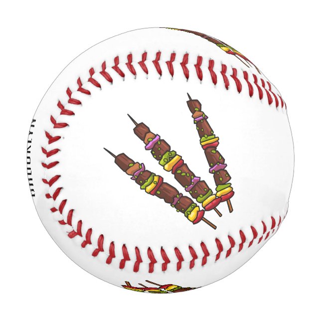Pelota De Béisbol Ilustracion personalizado kebab o kabob (Anverso izquierdo)