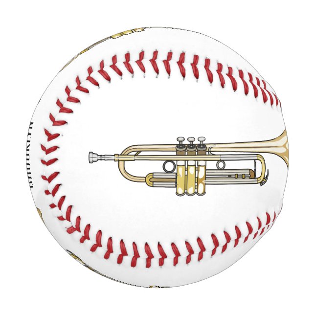 Pelota De Béisbol Ilustracion personalizado Trumpet (Anverso izquierdo)