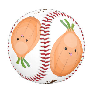 Pelota De Béisbol Ilustracion personalizado verde de cebolla marrón