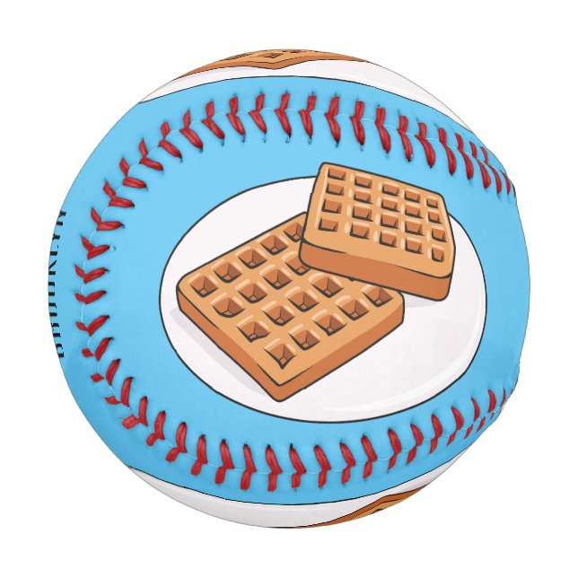 Pelota De Béisbol Ilustracion Waffle personalizado (Anverso izquierdo)