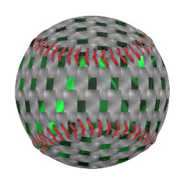 Pelota De Béisbol Imagen verde bajo placas grises, cuadrado oblongo