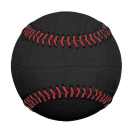 Pelota De Béisbol Impresión de la piel de cocodrilo negro