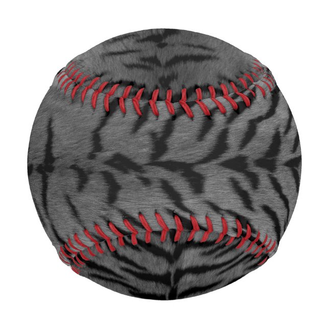 Pelota De Béisbol Impresión de la piel del tigre gris (Anverso)