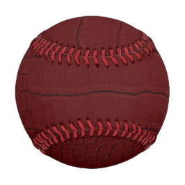 Pelota De Béisbol Impresión de piel de cocodrilo roja