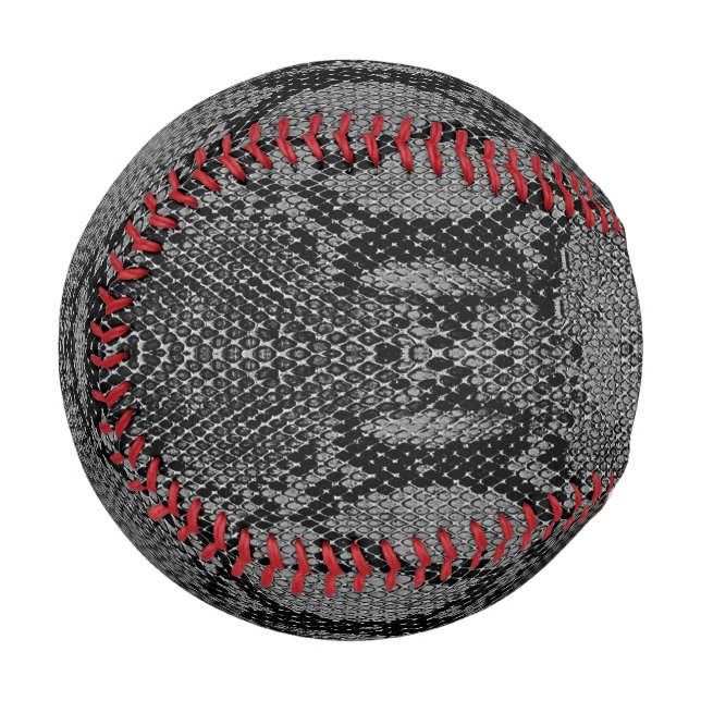 Pelota De Béisbol Impresión de piel de serpiente gris (Anverso izquierdo)